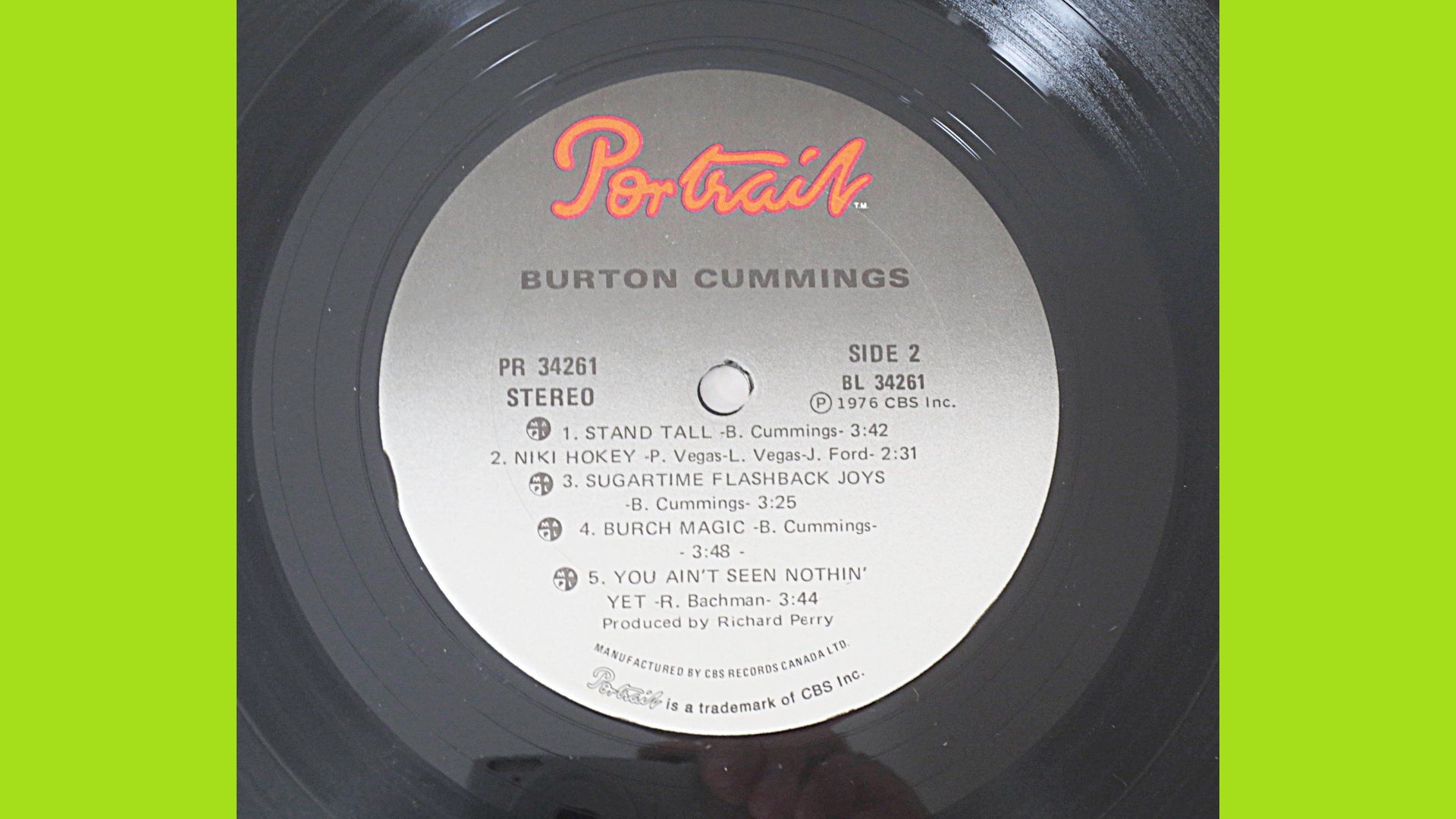 Burton Cummings – Burton Cummings (1976) Vinyl LP