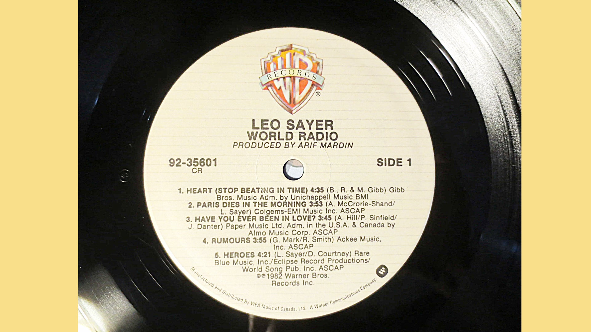 Leo Sayer – World Radio (1982) Vinyl LP