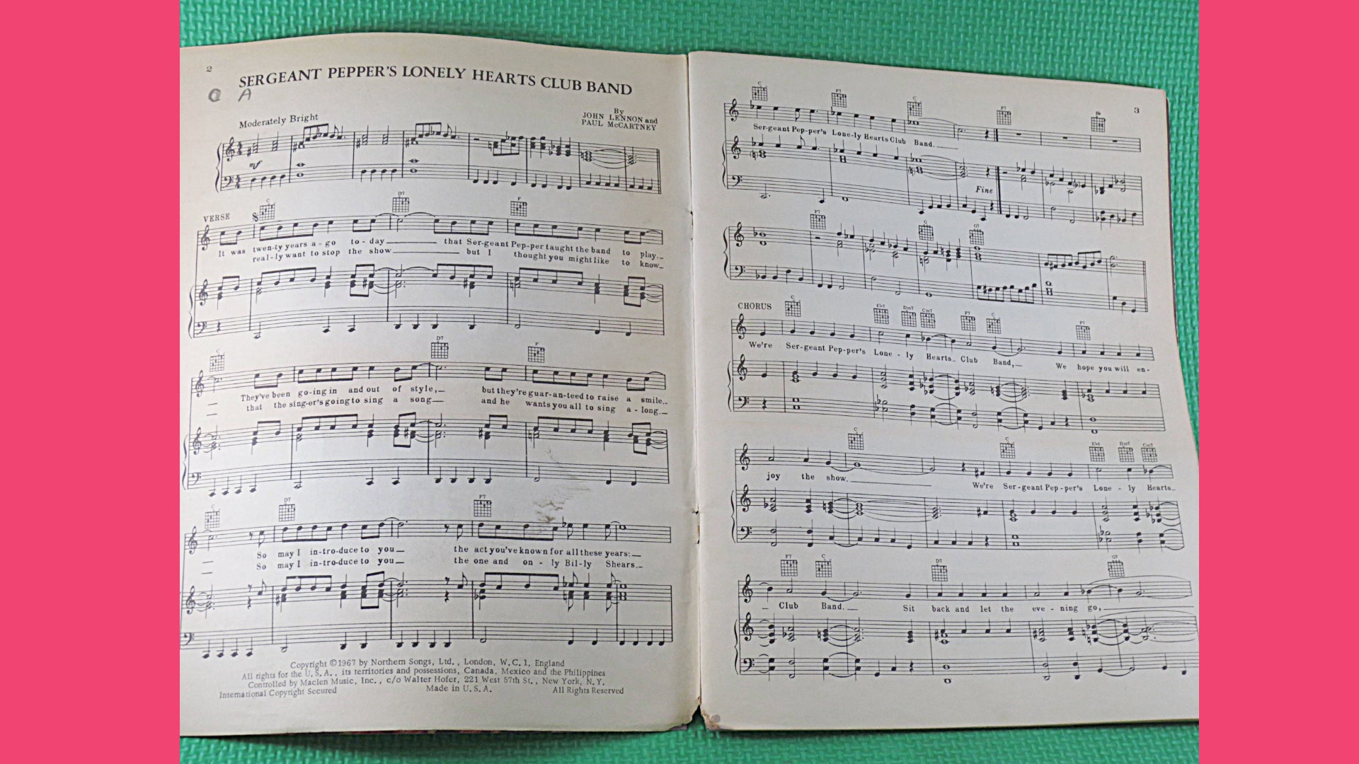 The Beatles – Sgt. Pepper's Lonely Hearts Club Band Sheet Music Book (1967)