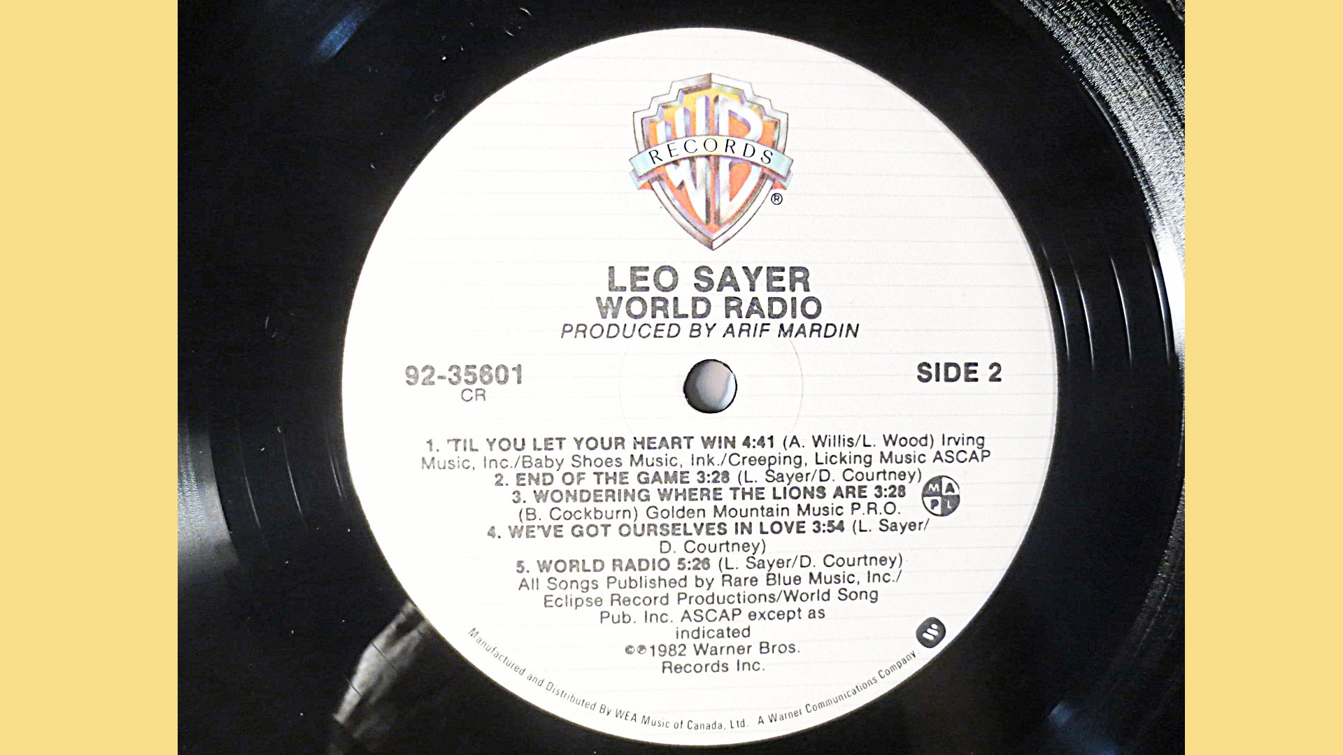 Leo Sayer – World Radio (1982) Vinyl LP