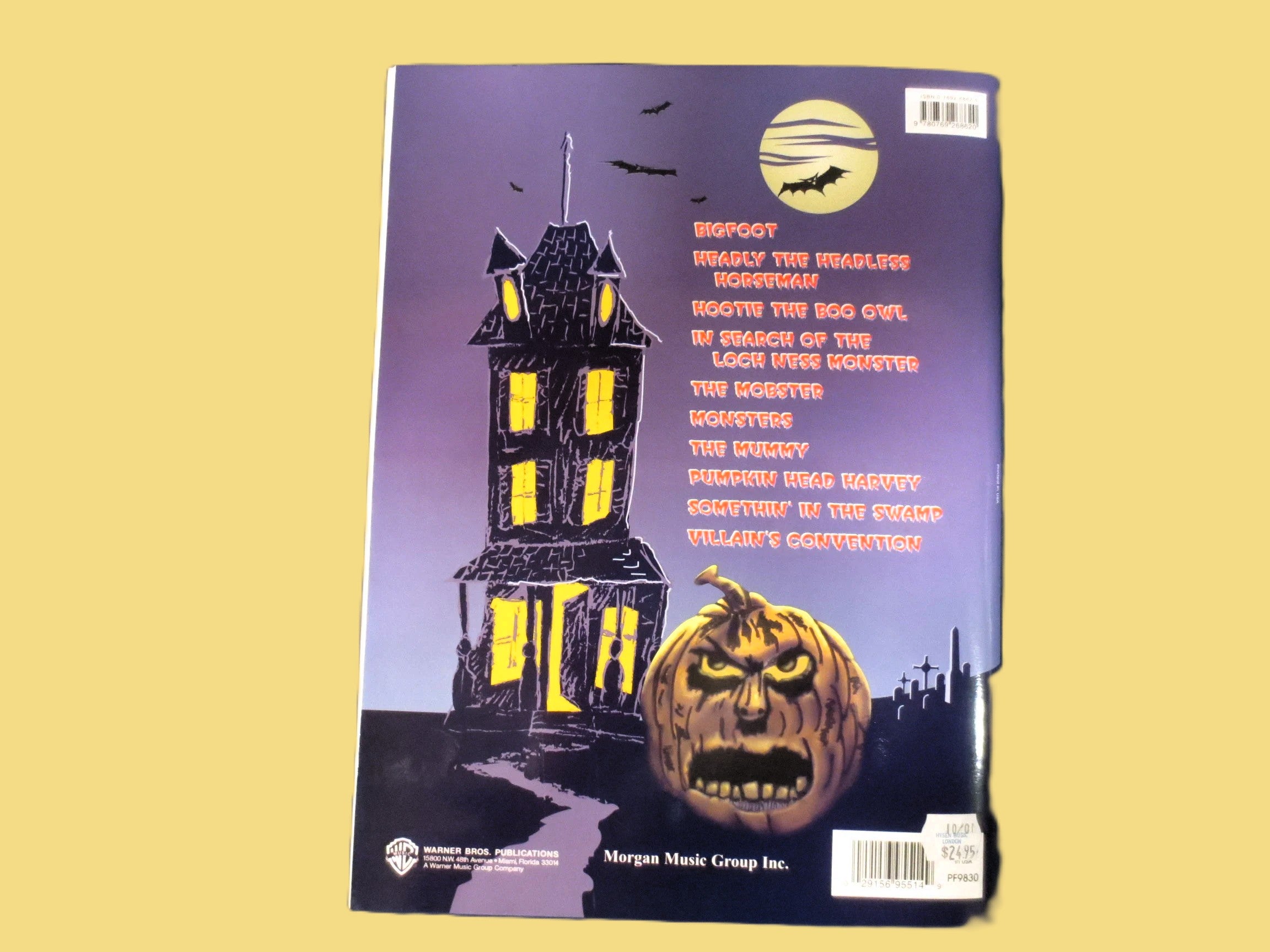 Pumpkin Head Harvey – Pumpkin Head Harvey and 9 More New Fun and Scary Songs (1998) Sheet Music Book