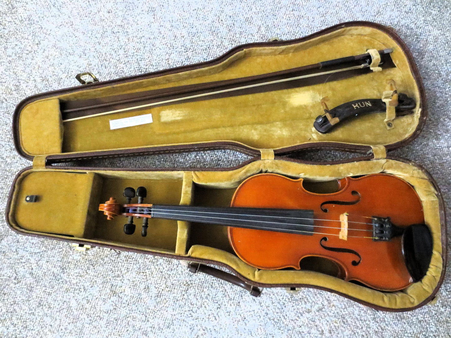 Vintage VIOLIN, LOUIS HANDORF 3/4 Violin, Bow and Case, Louis Handorf Violin, Musical Instrument, Antique Violin, Violin, Antique Instrument