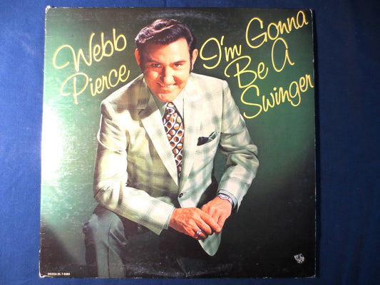 WEBB PIERCE, I'm Gonna Be a SWINGER, Country Records, Webb Pierce Record, Vintage Vinyl, Record Vinyl, Vinyl, 1973 Records