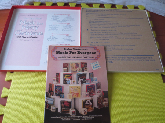 READERS DIGEST CHRISTMAS, 5 Disc Boxed Set, 1985 Records, Vintage Vinyl Lp