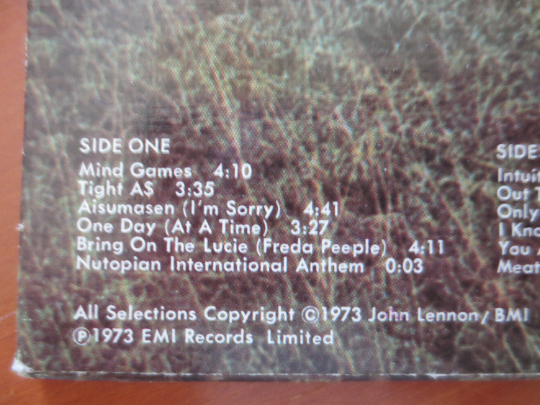 John Lennon – Mind Games (1973) Vinyl LP
