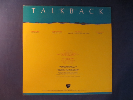 Spoons – Talk Back (1983) Vinyl LP