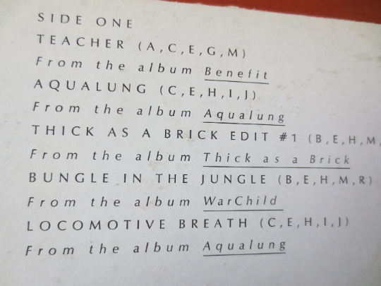 Jethro Tull – The Best of Jethro Tull (1975) Vinyl LP