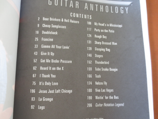 ZZ Top – Sheet Music Book (Guitar/Piano/Vocal)