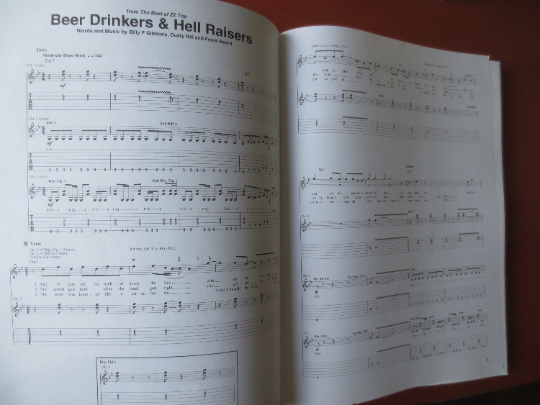 ZZ Top – Sheet Music Book (Guitar/Piano/Vocal)