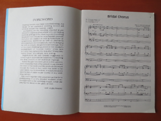 Everything for the Wedding Organist – Sheet Music Book