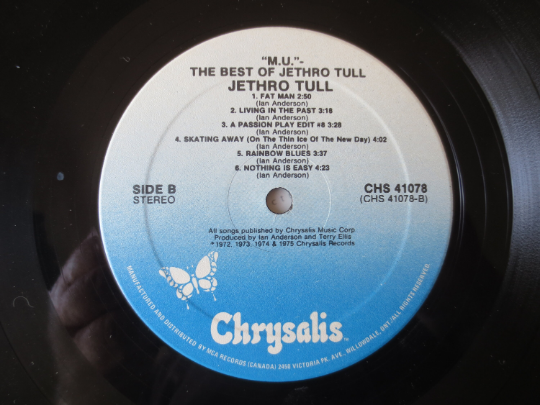 JETHRO TULL, BEST of Records, Vintage Vinyl, Jethro Tull Records, Jethro Tull Albums, Vinyl, lps, Rock Record, 1975 Records