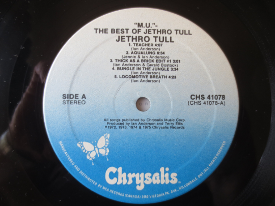 JETHRO TULL, BEST of Records, Vintage Vinyl, Jethro Tull Records, Jethro Tull Albums, Vinyl, lps, Rock Record, 1975 Records