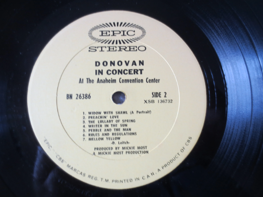 Donovan – Donovan in Concert (1968) Vinyl LP