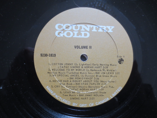 Various Artists – Country Gold, Volume 2 (1975) Vinyl 2xLP