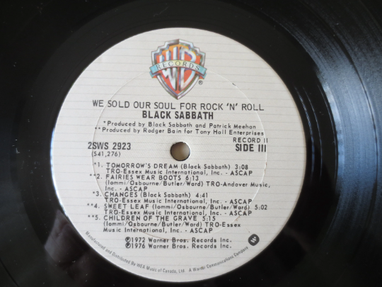 Black Sabbath – We Sold Our Soul for Rock 'N' Roll (1975) Vinyl 2xLP