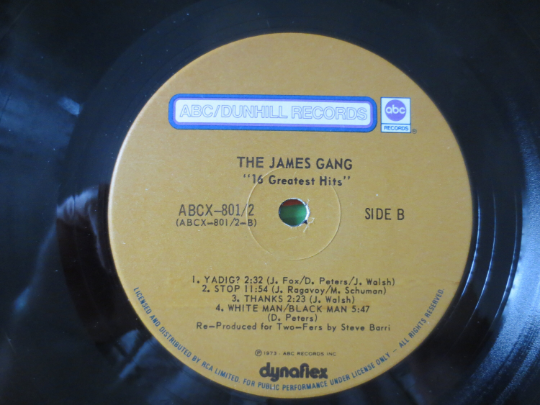 The James Gang – 16 Greatest Hits (1973) Vinyl 2xLP