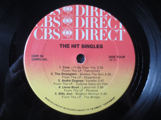 The HIT SINGLES, 2 RECORDS, Vintage Album, 1987 Record, Vinyl Lp