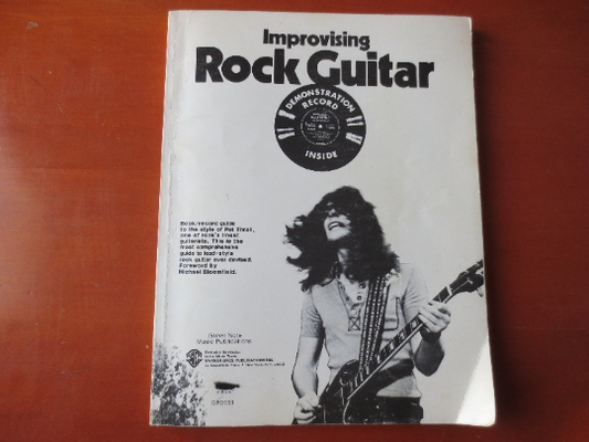 Vintage Books, IMPROVISING ROCK GUITAR, Sheet Music, Music Books, Rock Piano Book, Rock Music Books, Guitar Book, Guitar, Vintage Music Book