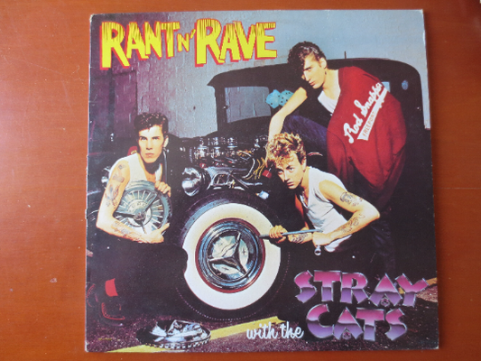 The STRAY CATS, Rant N' Rave, Rockabilly Record, Stray Cats Record, Stray Cats Album, Stray Cats Lp, Vintage Vinyl, Rock Lp, 1983 Records