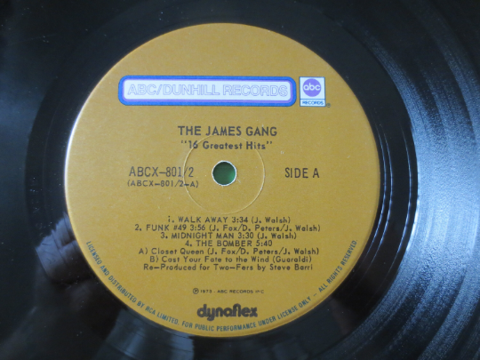 The James Gang – 16 Greatest Hits (1973) Vinyl 2xLP
