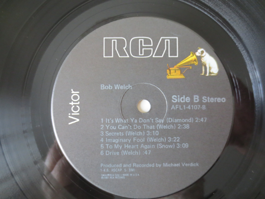 Bob Welch – Bob Welch (1981) Vinyl LP