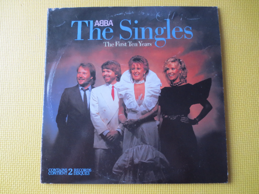 ABBA, The SINGLES, 2 Records, ABBA Records, Abba Album, Abba Lp, Abba Vinyl, Disco Album ,Disco Record, Disco, 1982 Record