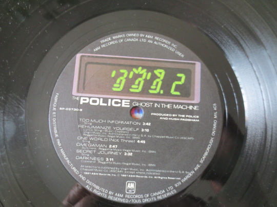 The Police – Ghost in the Machine (1981) Vinyl LP