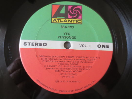 Yes – Yessongs (1973) Vinyl 3xLP