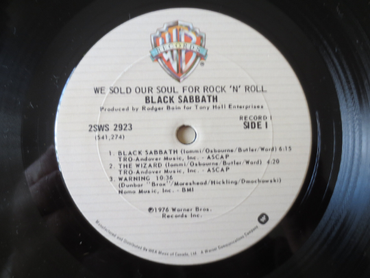 Black Sabbath – We Sold Our Soul for Rock 'N' Roll (1975) Vinyl 2xLP