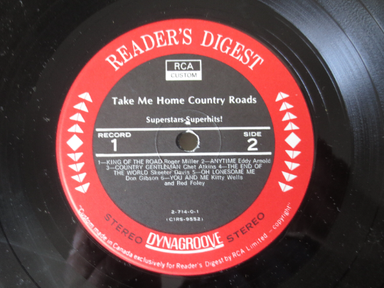 READERS DIGEST, COUNTRY Roads, 9 Records, Readers Digest Lp, Country Records, Country Music, Country Songs, 1975 Records