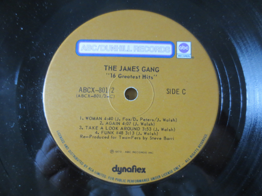The James Gang – 16 Greatest Hits (1973) Vinyl 2xLP