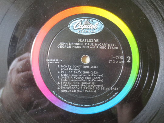 The BEATLES, BEATLES '65, 1964 Record, Vintage Vinyl Lp