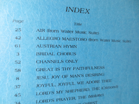 Everything for the Wedding Organist – Sheet Music Book