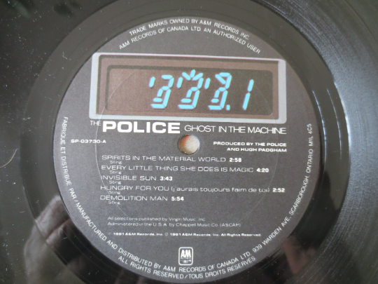 The Police – Ghost in the Machine (1981) Vinyl LP
