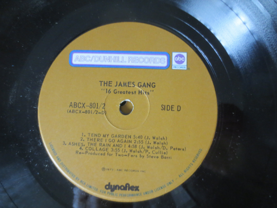 The James Gang – 16 Greatest Hits (1973) Vinyl 2xLP