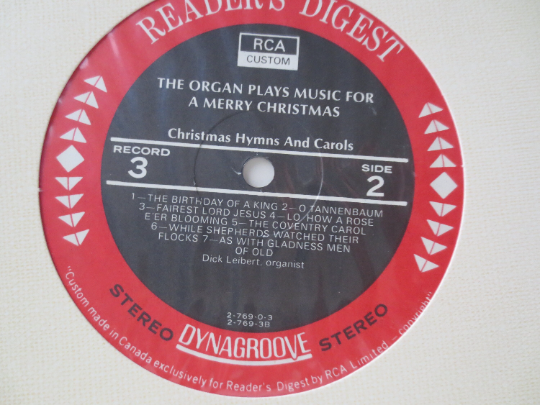 READERS DIGEST CHRISTMAS, 5 Disc Boxed Set, 1985 Records, Vintage Vinyl Lp