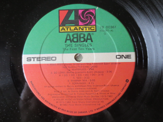 ABBA – The Singles: The First Ten Years (1982) Vinyl 2xLP