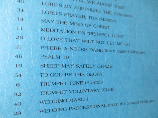 Everything for the Wedding Organist – Sheet Music Book