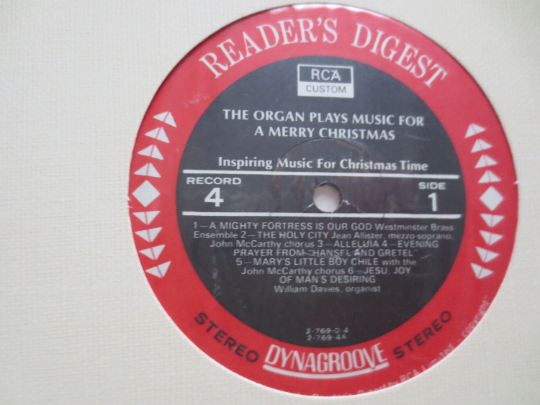 READERS DIGEST CHRISTMAS, 5 Disc Boxed Set, 1985 Records, Vintage Vinyl Lp