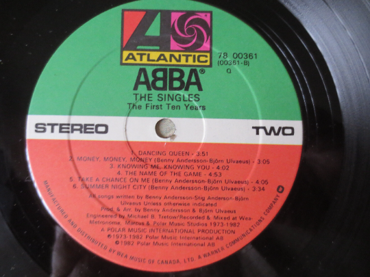 ABBA – The Singles: The First Ten Years (1982) Vinyl 2xLP