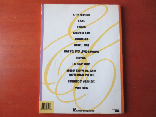 Eric Clapton – The Best of Eric Clapton Sheet Music Book (1990)