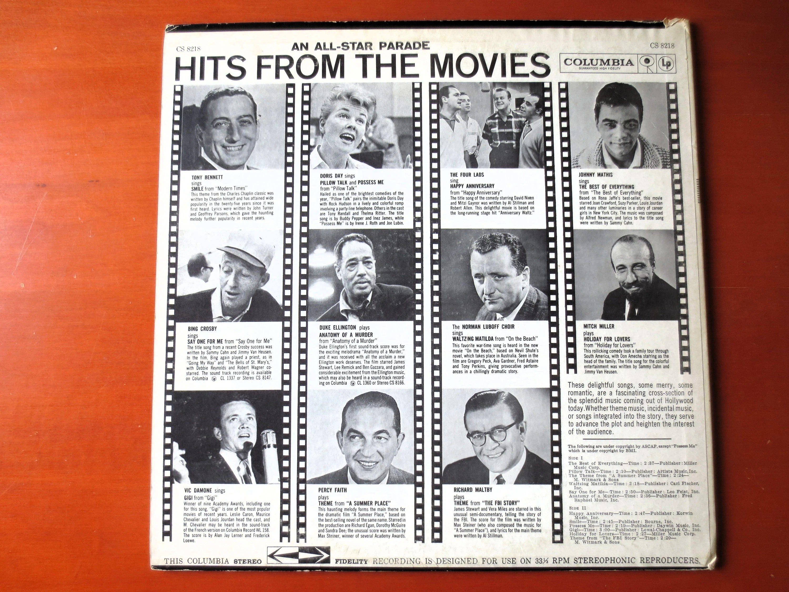 Hits of the Movies – Columbia Records (1959) Vinyl LP