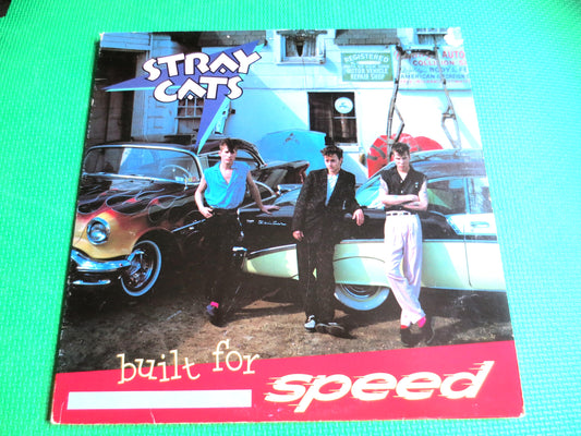 The STRAY CATS, Built for SPEED, Rockabilly Record, Stray Cats Record, Stray Cats Album, Stray Cats Lp, Vintage Vinyl, Rock Lp, 1983 Records