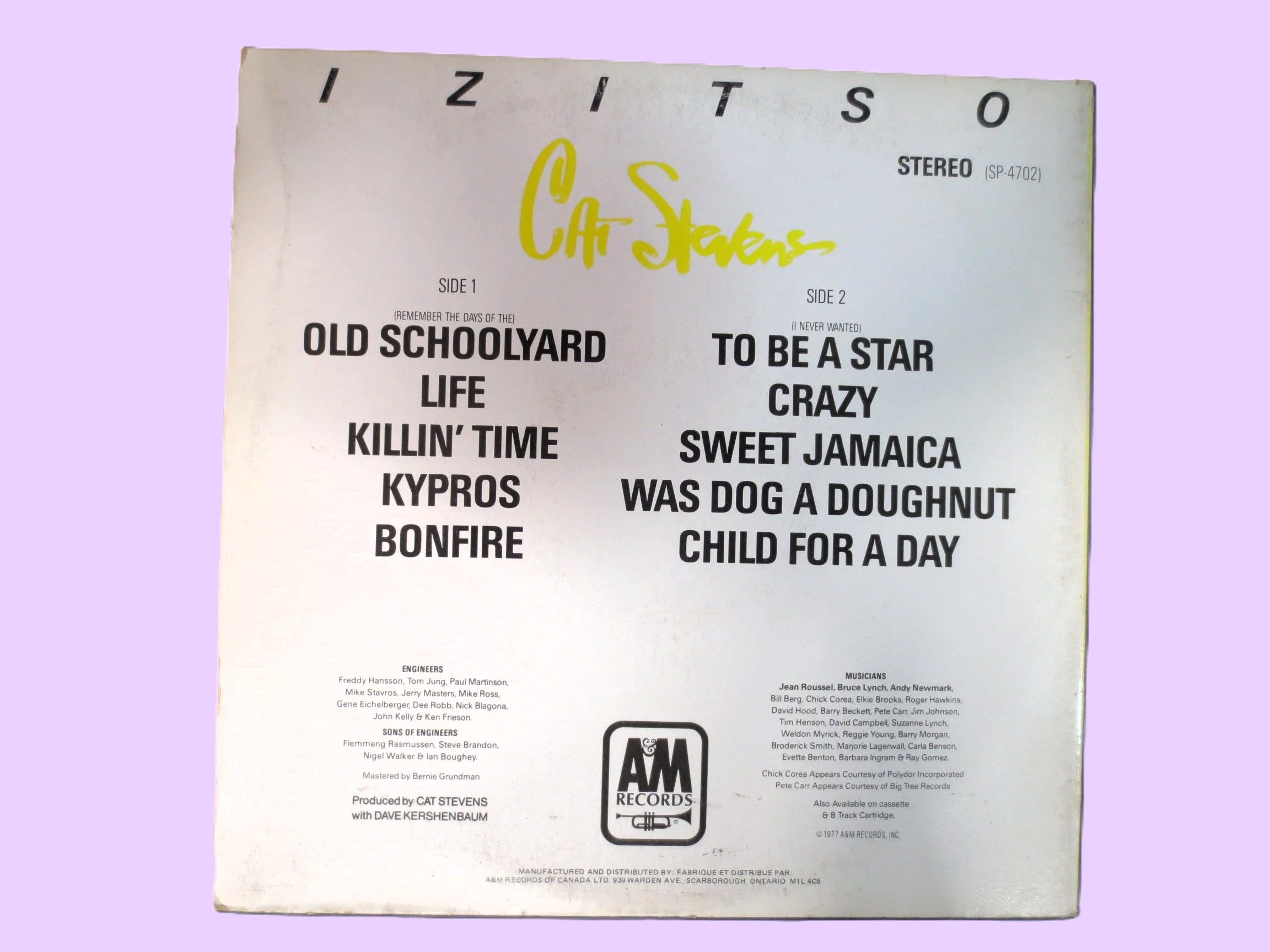 Cat Stevens – Izitso (1977) Vinyl LP