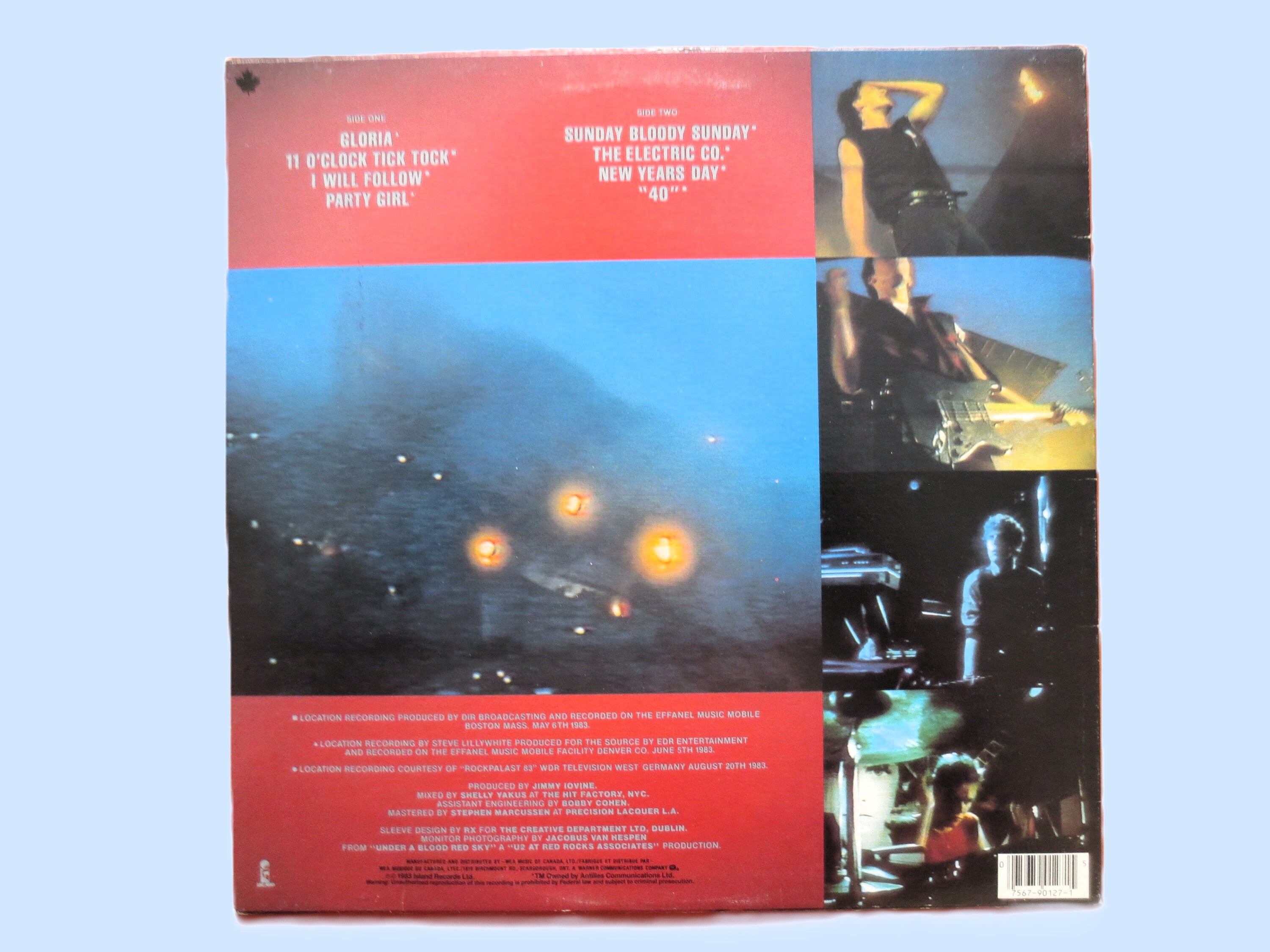 U2 - LIVE Under a BLOOD RED Sky, Vintage Album, 1983 Record, Vinyl Lp