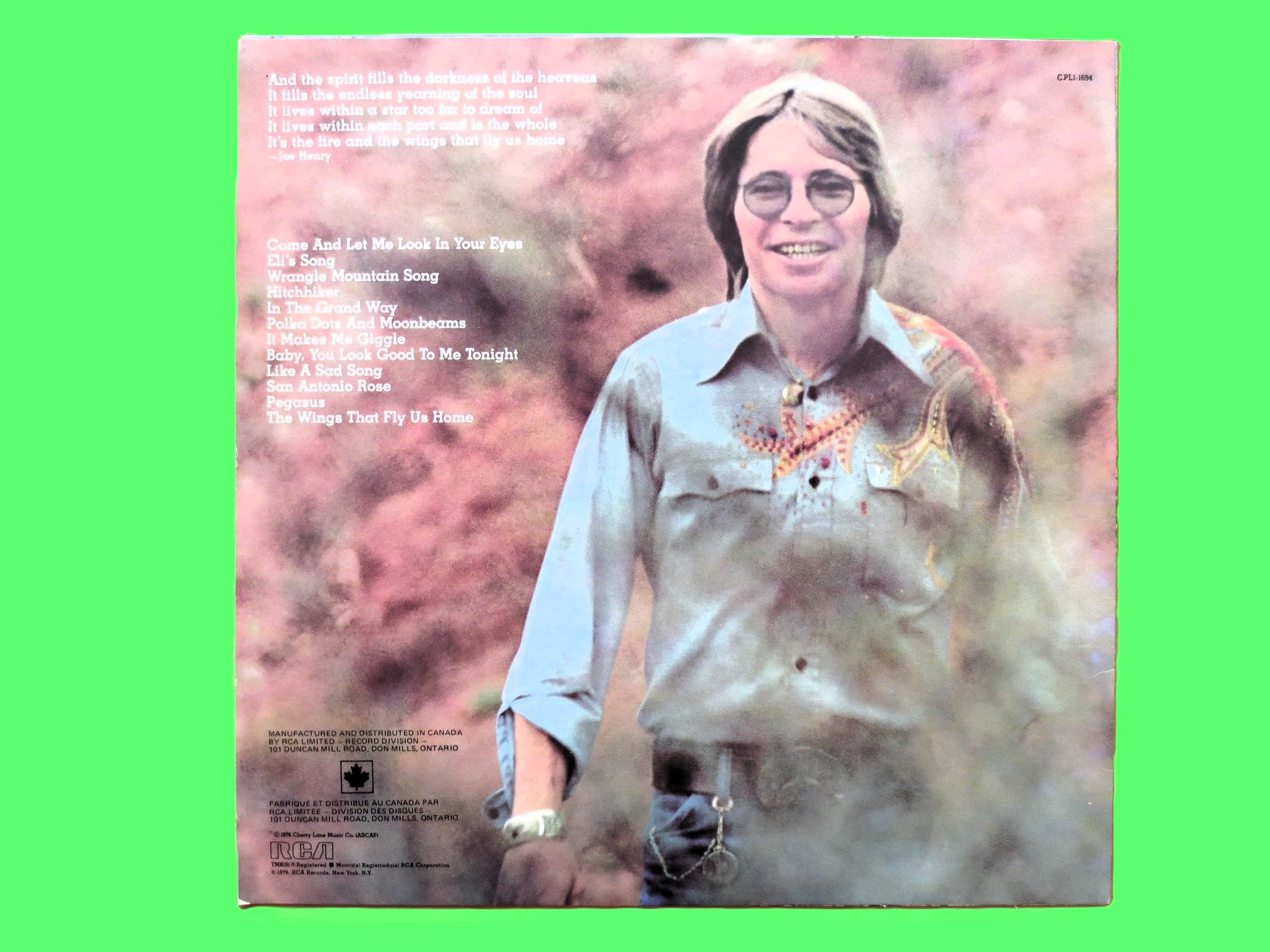 JOHN DENVER, SPIRIT, Country Music, Vintage Album, 1976 Record, Vinyl Lp