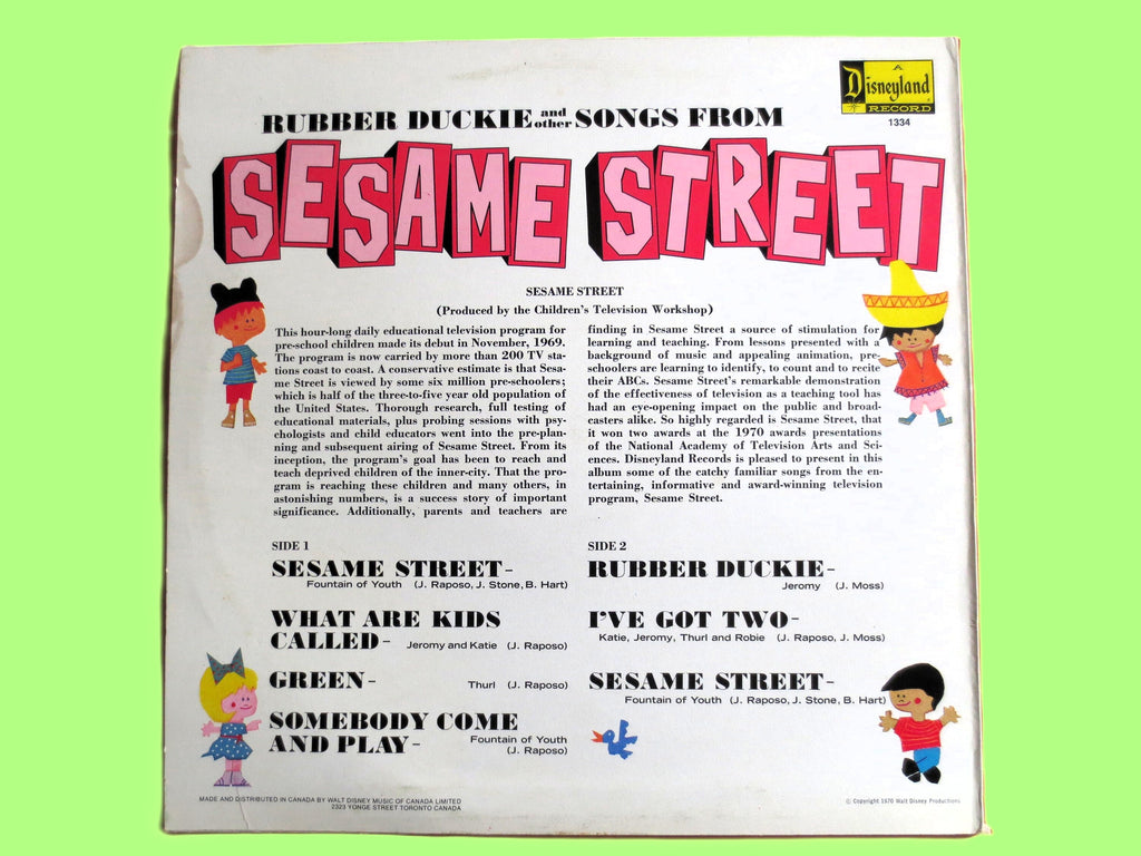 Sesame Street – Rubber Duckie (1970) Vinyl LP