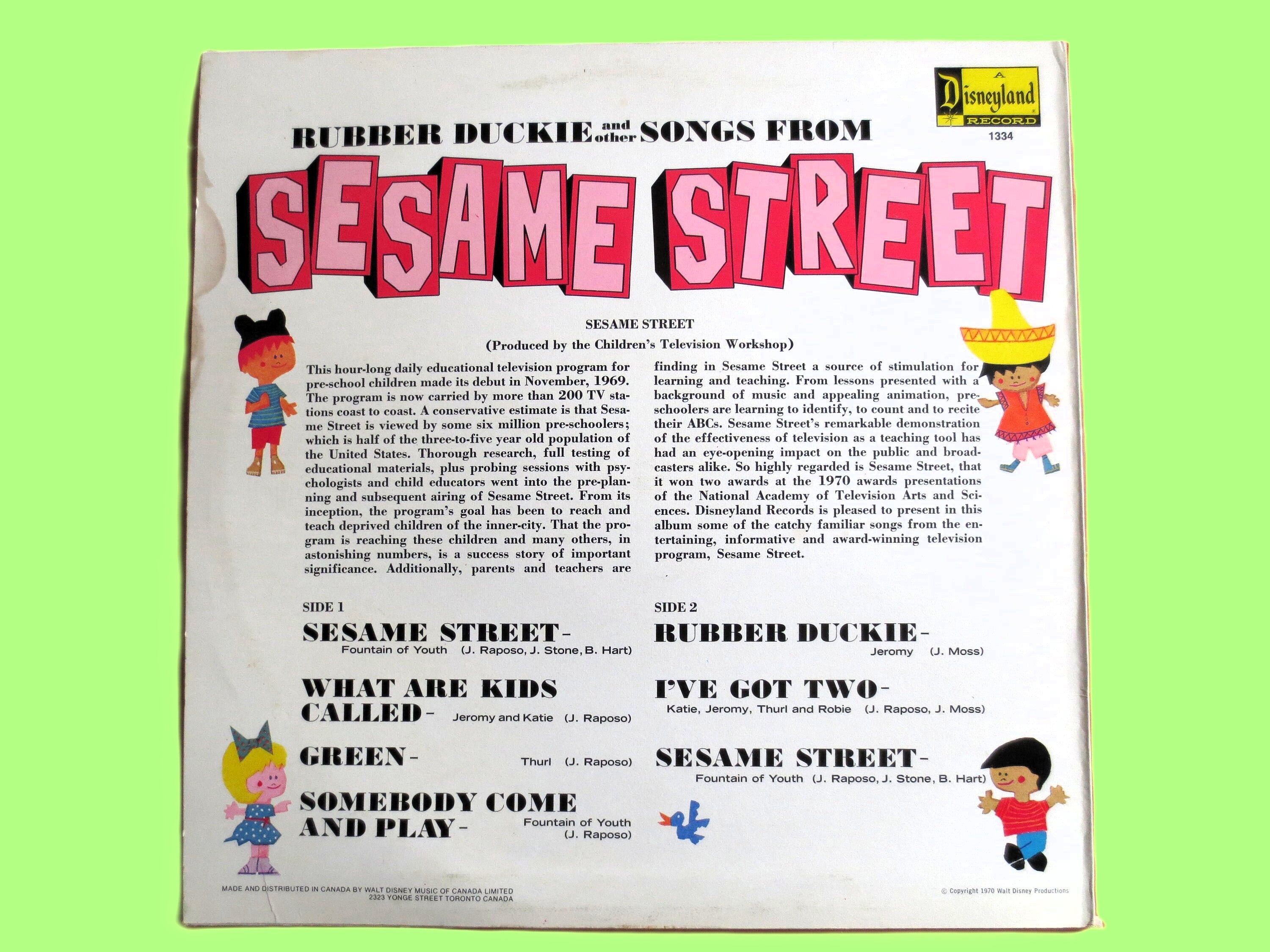 RUBBER DUCKIE, Sesame Street Record, DISNEYLAND Records, Disney Records, Vintage Vinyl, Kids Records, Vinyl, 1970 Records