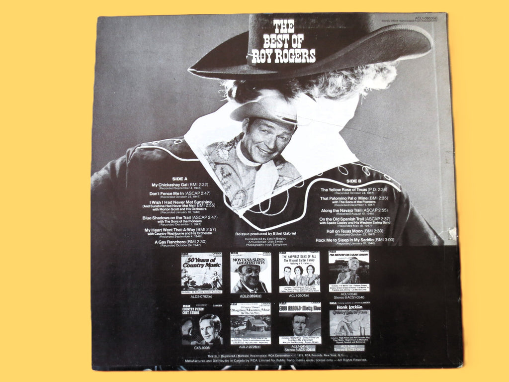 Roy Rogers – The Best of Roy Rogers (1975) Vinyl LP