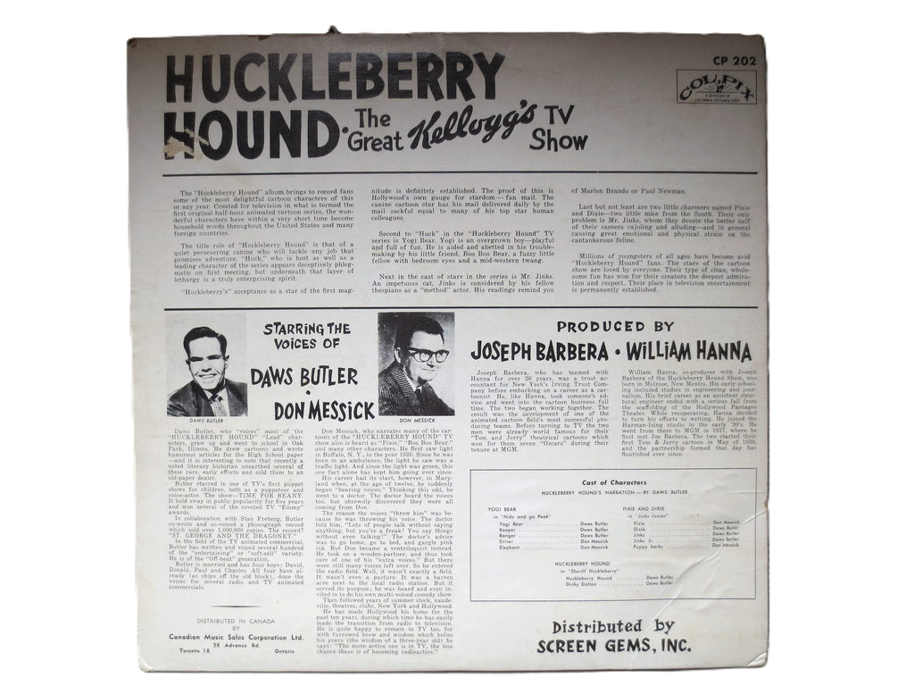 Huckleberry Hound – The Great Kellogg's TV Show (1959) Vinyl LP